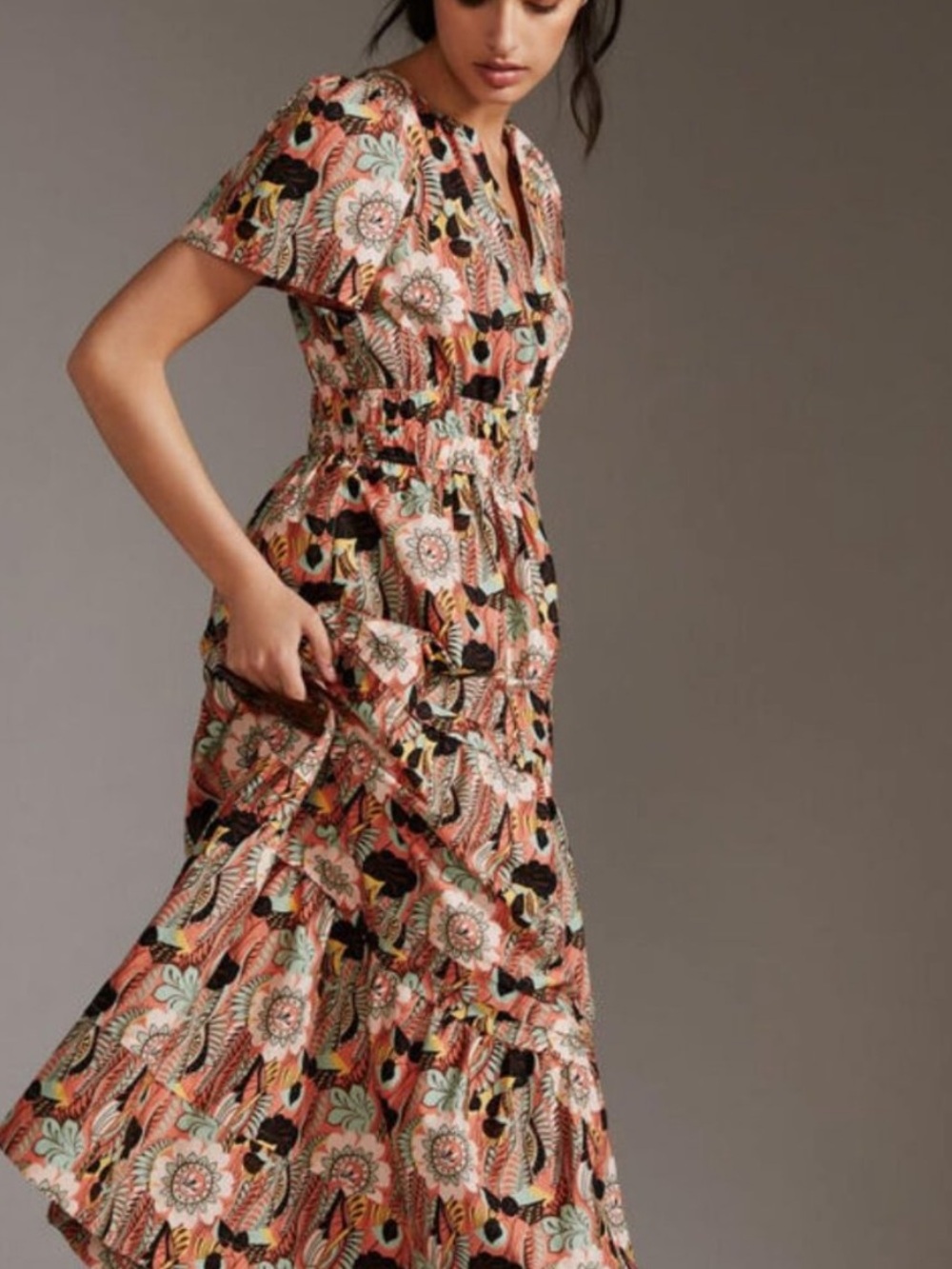 ANTHROPOLOGIE ‘Somerset’ Boho Prairie Tiered Maxi Dress - Picture 2 of 15